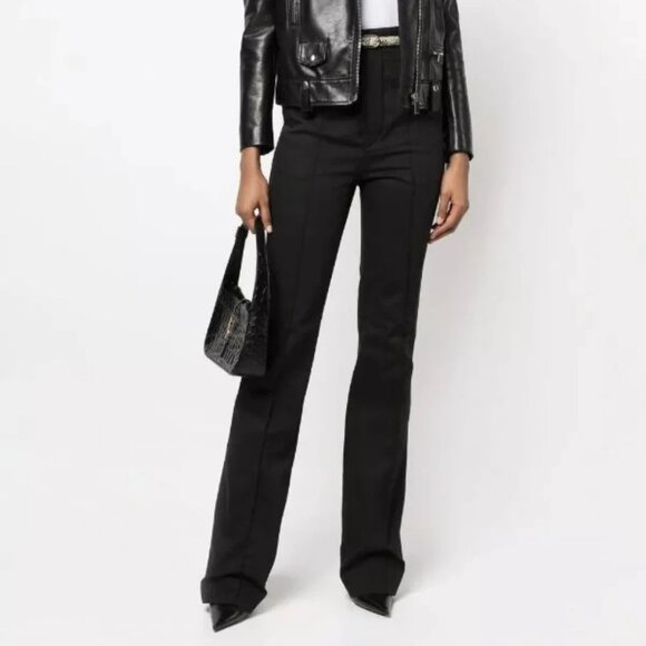 New SAINT LAURENT Black High Rise Jeans / Pants 42 8 M $925 - Picture 1 of 12